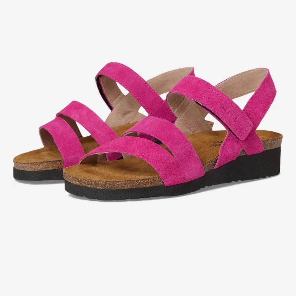 NAOT Kayla vibrant pink sandals. NIB. Sz 39
